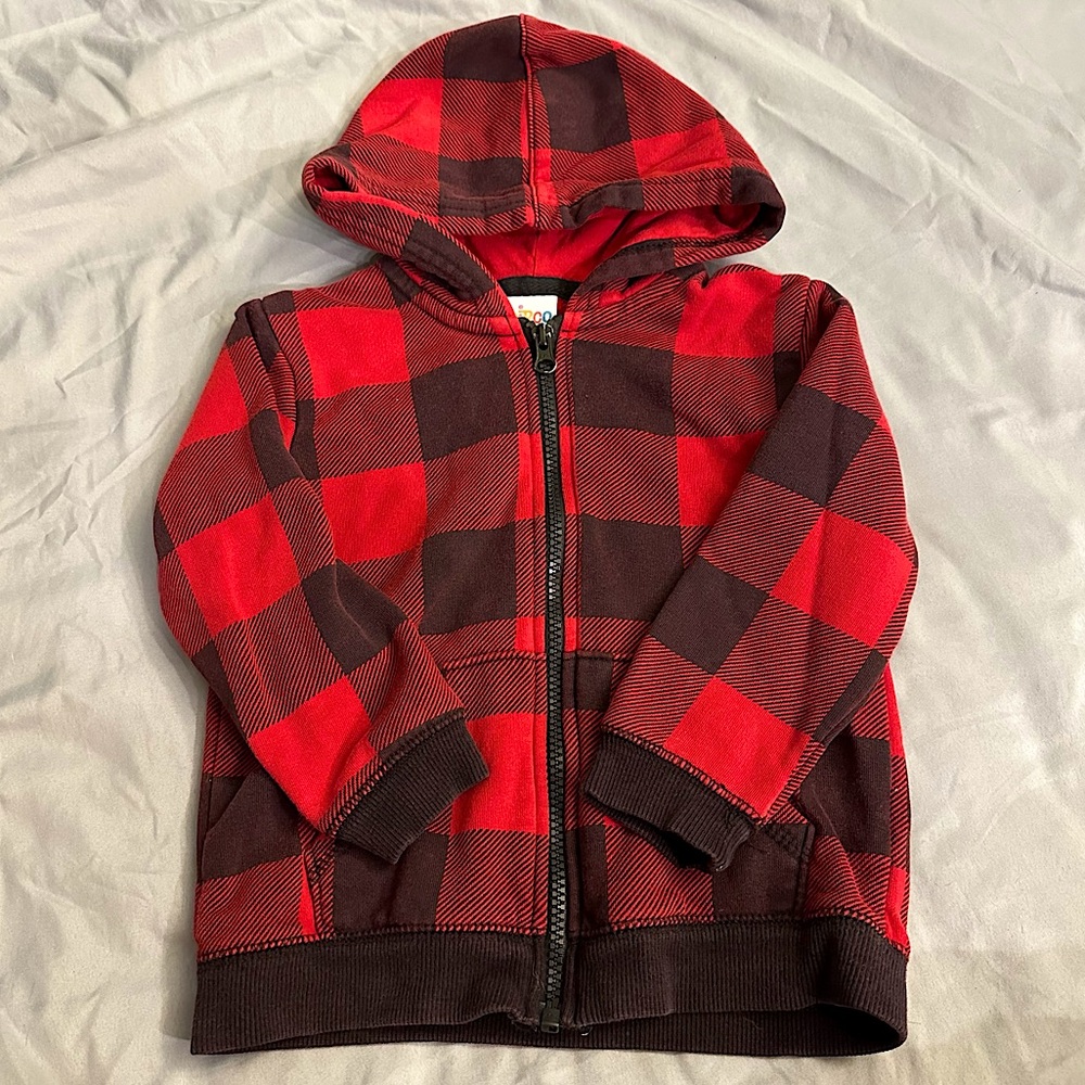 Circo - Zip Up Hoodie - Red & Black - Sz: 3T